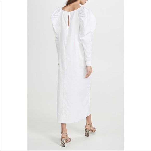 NWT Mara Hoffman Elisabetta White Dress Puff sleeve square neck Maxi size small - Picture 5 of 16